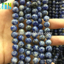 Sapphires Color Lapis Sea Sediment 47pcs/strand 8mm Round Shape AAA Loose Gemstone